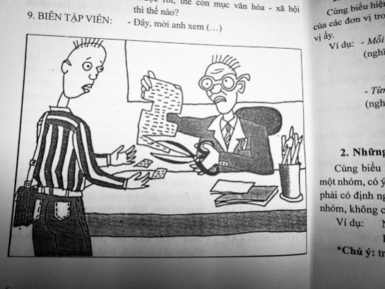 The Editor—An Artist's Impression (included in my Vietnamese textbook)